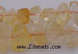 CNG1020 15.5 inches 8*12mm - 12*16mm faceted nuggets citrine beads