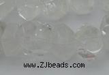 CNG1021 15.5 inches 10*14mm - 15*20mm faceted nuggets white crystal beads