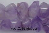 CNG1024 10*14mm - 15*20mm faceted nuggets lavender amethyst beads