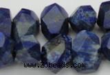 CNG1028 15.5 inches 10*14mm - 15*20mm faceted nuggets lapis lazuli beads