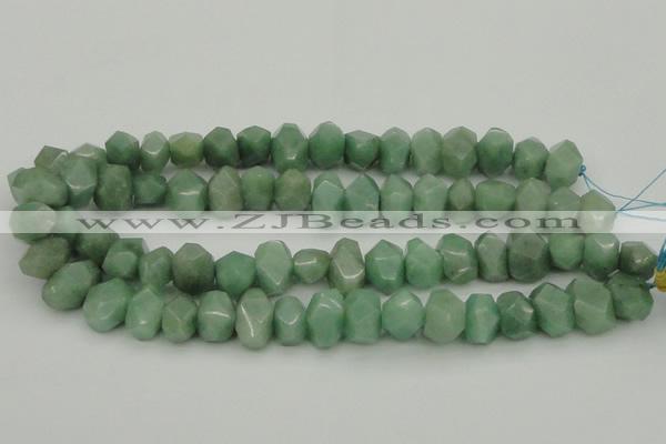 CNG1030 10*14mm - 13*18mm faceted nuggets green aventurine beads