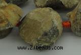 CNG1045 15.5 inches 15*20mm - 25*35mm nuggets inkstone fossil beads