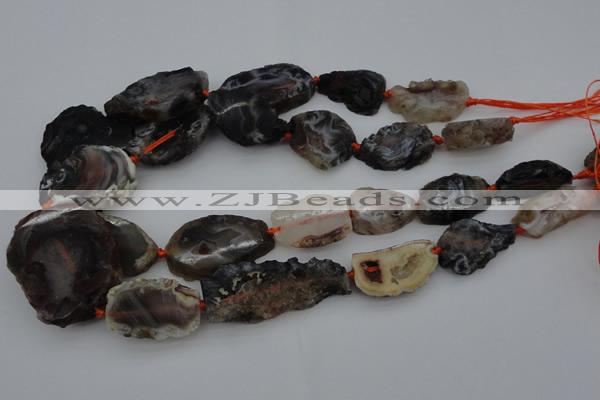 CNG1052 15.5 inches 15*25mm - 30*40mm nuggets agate gemstone beads
