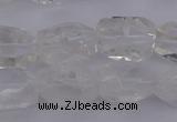 CNG1055 15.5 inches 12*16mm - 15*20mm faceted nuggets white crystal beads