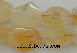 CNG1057 15.5 inches 12*16mm - 15*20mm faceted nuggets citrine beads