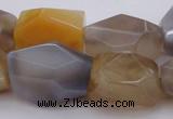 CNG1061 15.5 inches 12*16mm - 15*20mm faceted nuggets Botswana agate beads
