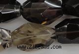 CNG1062 15.5 inches 18*25mm - 22*30mm faceted nuggets smoky quartz beads