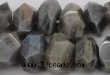 CNG1073 15.5 inches 12*16mm - 15*20mm faceted nuggets labradorite beads