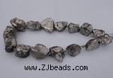 CNG1077 15.5 inches 13*18mm - 20*25mm nuggets plated rose quartz beads