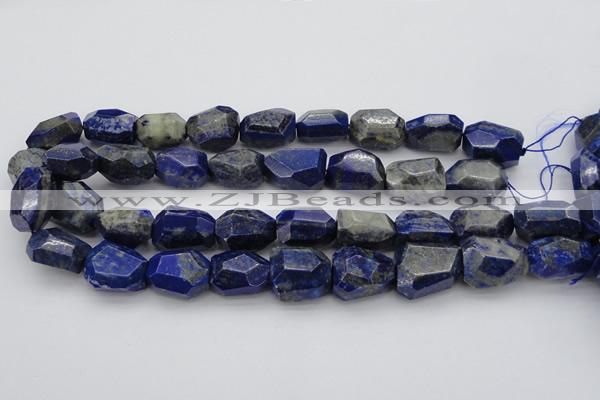 CNG1088 15.5 inches 15*20mm - 18*25mm faceted nuggets lapis lzuli beads
