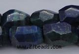 CNG1091 15*20mm - 18*25mm faceted nuggets lapis lzuli & chrysocolla beads