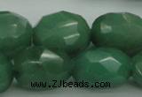 CNG1093 15*20mm - 18*25mm faceted nuggets green aventurine beads