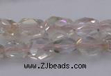 CNG1099 8*12mm - 10*14mm faceted nuggets AB-color white crystal beads