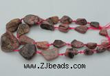 CNG1110 15.5 inches 10*15mm - 25*35mm nuggets rhodochrosite beads