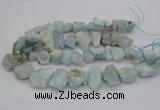 CNG1125 15.5 inches 12*16mm - 20*25mm nuggets aquamarine beads