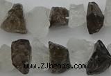 CNG1130 8*12mm - 13*18mm nuggets white crystal & smoky quartz beads