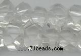 CNG1150 15.5 inches 10*14mm - 15*20mm faceted nuggets white crystal beads