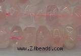 CNG1177 15.5 inches 6*14mm - 8*14mm nuggets rose quartz beads