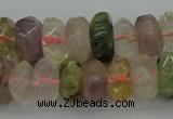 CNG1182 15.5 inches 6*14mm - 8*14mm nuggets mixed quartz beads