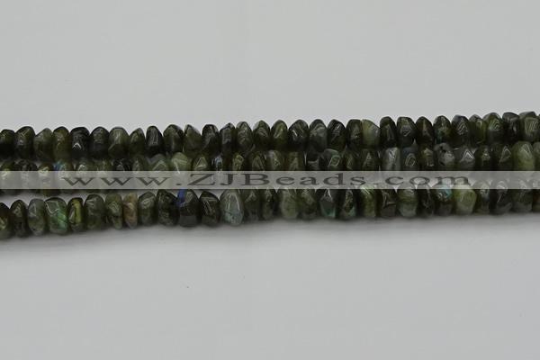 CNG1186 15.5 inches 6*14mm - 8*14mm nuggets labradorite beads