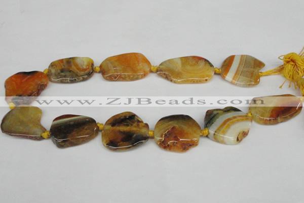 CNG1201 15.5 inches 20*30mm - 25*35mm freeform agate beads