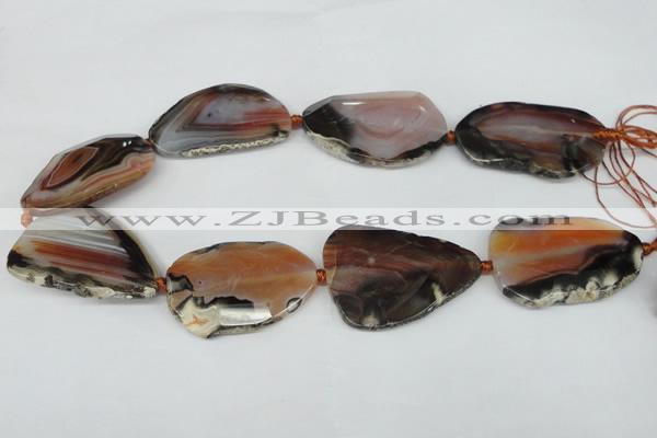 CNG1240 15.5 inches 30*40mm - 35*50mm freeform agate beads