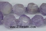 CNG1305 15.5 inches 8mm - 18mm faceted nuggets lavender amethyst beads