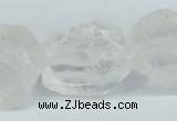 CNG1308 15*20mm – 25*30mm faceted nuggets white crystal beads