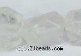 CNG1309 15*20mm – 25*30mm faceted nuggets rose quartz beads