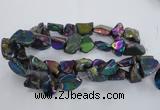 CNG1325 15.5 inches 15*20mm - 22*30mm nuggets plated quartz beads