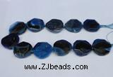 CNG1337 15.5 inches 32*35mm faceted freeform agate beads