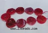 CNG1340 15.5 inches 42*45mm faceted freeform agate beads