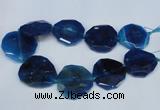 CNG1343 15.5 inches 42*45mm faceted freeform agate beads