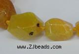 CNG1355 15.5 inches 8*10mm - 20*25mm faceted nuggets agate beads