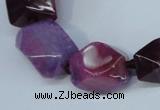 CNG1358 15.5 inches 8*10mm - 20*25mm faceted nuggets agate beads