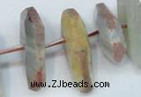 CNG1382 15.5 inches 10*25mm - 40*55mm faceted freeform agate beads