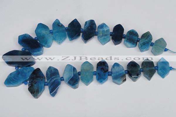 CNG1396 15.5 inches 15*25mm - 20*40mm wand agate gemstone beads