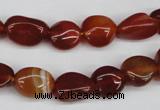 CNG14 15.5 inches 9*14mm nuggets red agate gemstone beads