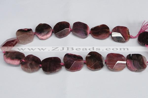 CNG1406 15.5 inches 20*22mm - 22*25mm faceted freeform agate beads