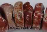 CNG1468 15.5 inches 12*35mm nuggets agate gemstone beads