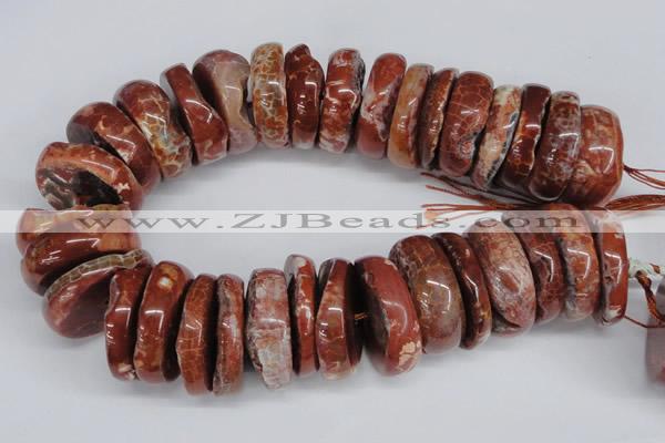CNG1468 15.5 inches 12*35mm nuggets agate gemstone beads