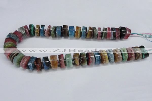 CNG1470 15.5 inches 8*18mm - 12*18mm nuggets agate gemstone beads