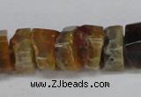 CNG1477 15.5 inches 8*15mm - 12*15mm nuggets agate gemstone beads