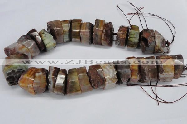 CNG1488 15.5 inches 10*30mm - 15*30mm nuggets agate gemstone beads