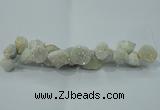 CNG1535 7.5 inches 10*14mm - 15*20mm nuggets plated druzy agate beads