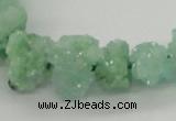 CNG1542 15.5 inches 6*8mm - 15*20mm nuggets plated druzy quartz beads