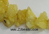 CNG1544 15.5 inches 6*8mm - 15*20mm nuggets plated druzy quartz beads