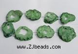 CNG1564 30*40mm - 40*50mm freeform plated druzy agate beads