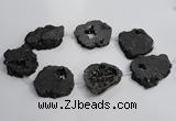 CNG1565 30*40mm - 40*50mm freeform plated druzy agate beads