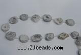 CNG1570 15*20mm - 20*25mm freeform plated druzy agate beads